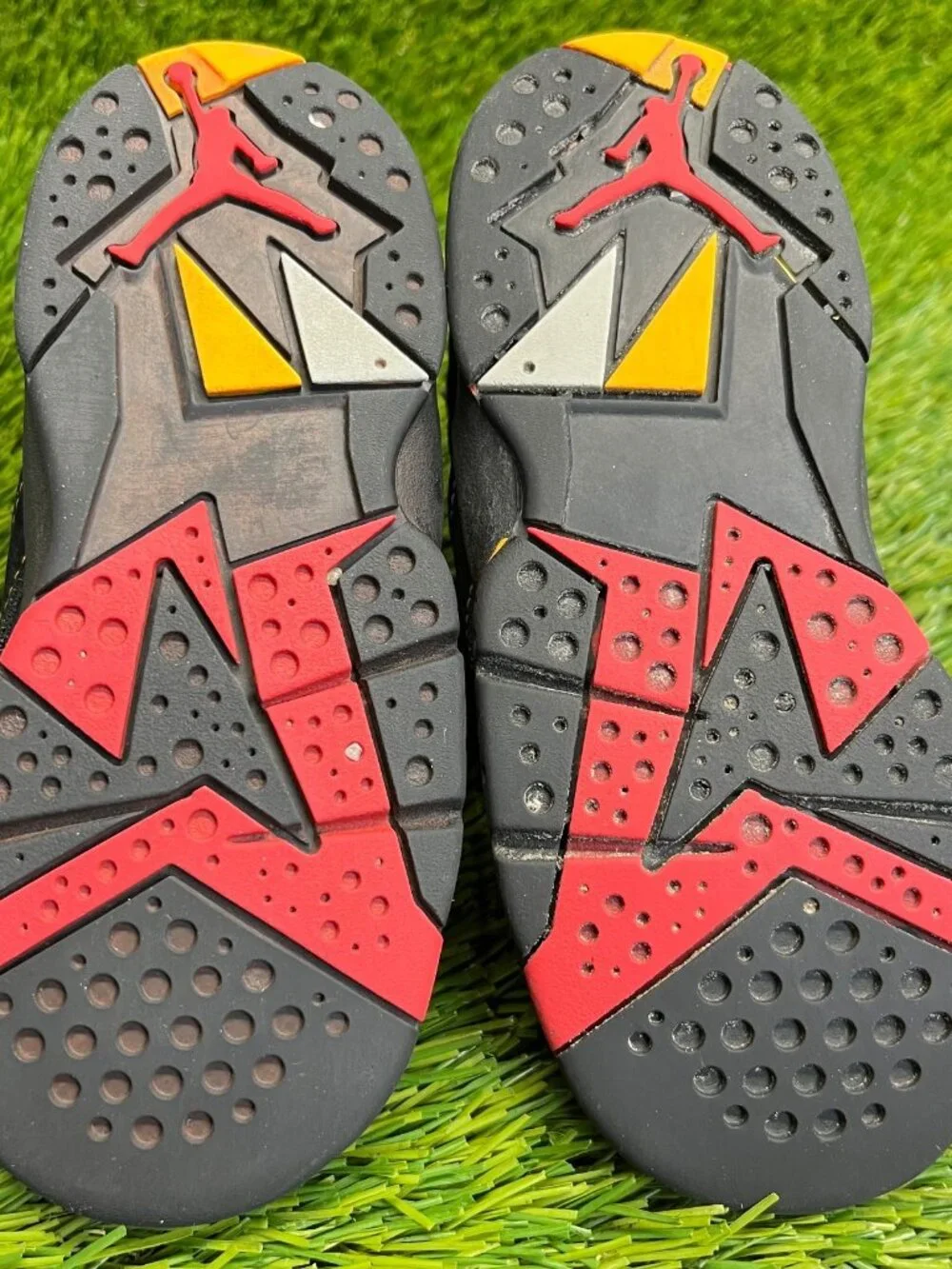 Nike Air Jordan 7 Retro Citrus Boys Size 9C‎ Black Basketball Shoes Sneakers
